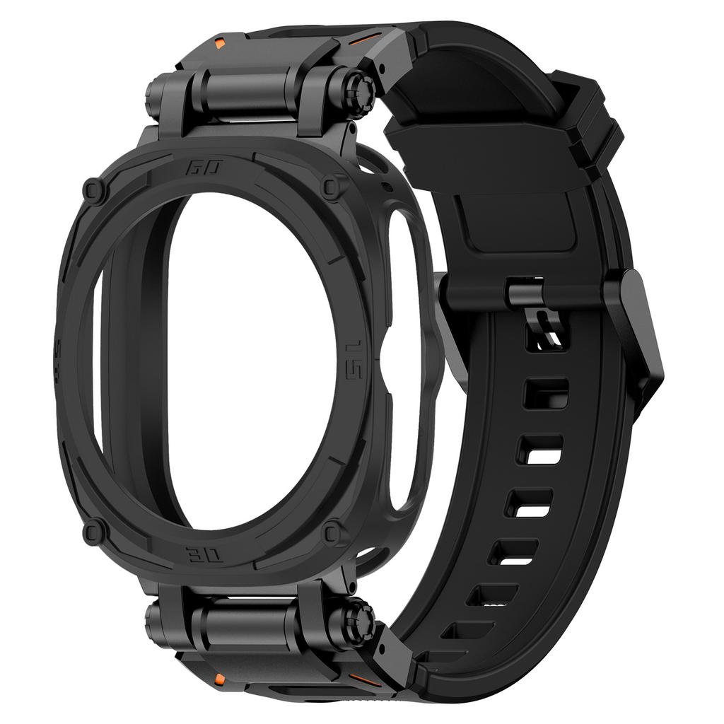 Case+Strap For Samsung Galaxy Watch 7 Ultra Soft TPU Silicone Band Metal Case for Samsung Galaxy Watch 7 Ultra No Gaps Bracelet
