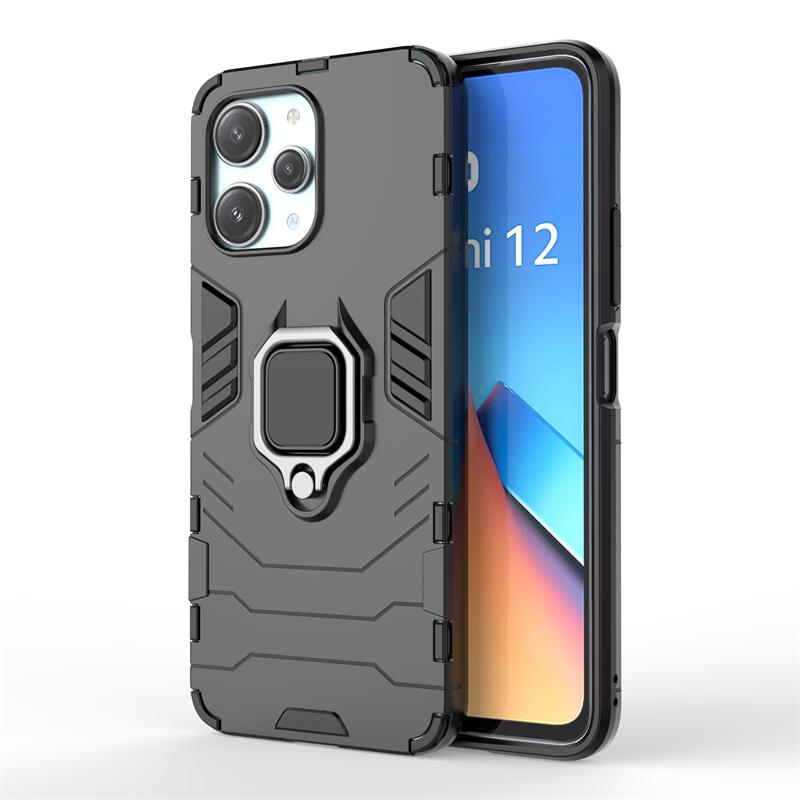 For Xiaomi Redmi 12 Case Bumper Anti-knock Armor Magnetic Suction Stand Full Back Cover For Redmi 12 Case For Redmi 12 6.79 Inch