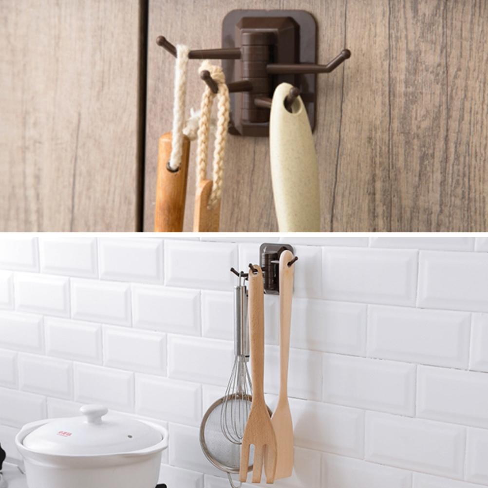 Rotate Sticky Hook Household Strong Punch Free Hook Multifunctional Hook Rack for Bathroom Wall Sticker Hook