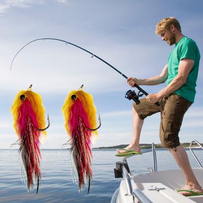 6.5CM/0.6G Fly Fishing Lure High Carbon Steel Sharp Hook Realistic Deer Hair Colorful Bird Artificial Fishing Bait Outdoor Fishing Supplies