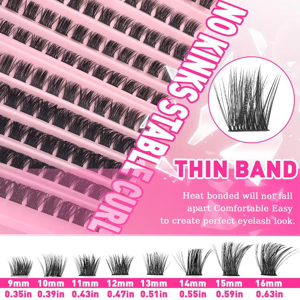 Eyelashes G01A0102Washboard10False Eyelashes Versatile Hot Melt Segmented Cluster Lashes Manufacturer Makeup