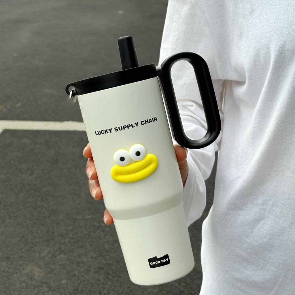 High-Capacity 316 Stainless Steel Insulated Cup with Straw