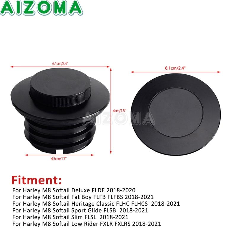 Motorcycle Gas Tank Cap Pop-up Fuel Tank Cap Cover For Harley Softail Low Rider FXLR FXLRS FLSL FLSB FLHC FLHCS FLFB FLFBS FLDE