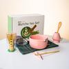5/8Pcs Ceramic Matcha Bowl Set Reusable with Pouring Spout Green Tea Brewing Cup Japanese Matcha Set