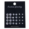 12 Pcs Zircon Earrings Set Briliant Shiny Stud Earrings for Women Simple Pearl Irregular Trendy Jewerly Accessories 2026 New