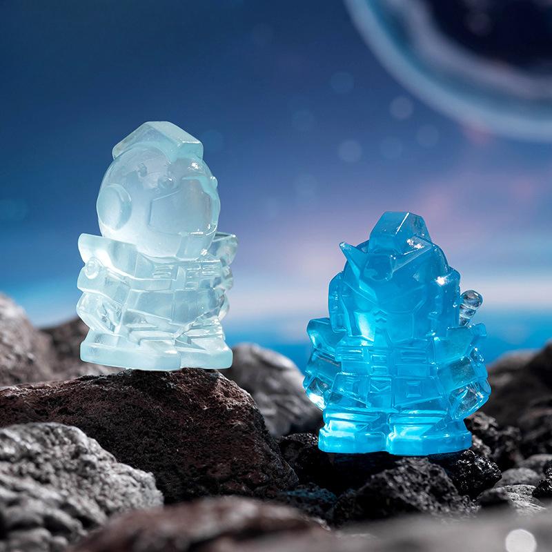 Micro Landscape Decoration Cartoon Night Light Gunda Robot Manual Resin Crafts Desktop Car Decoration