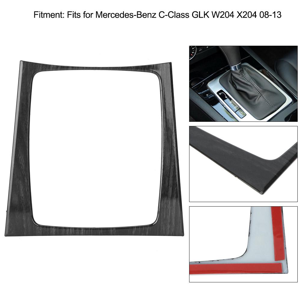 Gear Shift Panel Frame Sticker Fits for Mercedes Benz C Class GLK W204 X204 0813(Black )