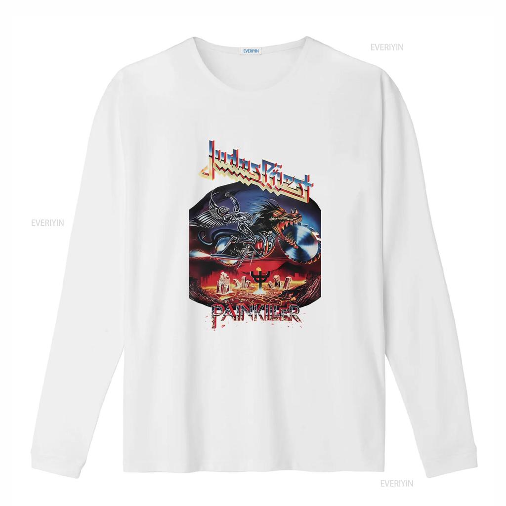 Heavy Metal Band Judas Priest Painkiller Cotton T Shirt for Men Rock Music Fans vintage Washed Stylish Versatile Soft homme
