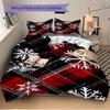 3pcs Winter Plaid Bedding Set, Breathable And Soft, Suitable for All Seasons Machine Washable, Suitable for Bedroom Decoration,yy250822195