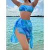 Bikini Woman Swimsuit New Gradient Sling Bikinis Set Three Piece Swimwear Summer Beach Wear Swimming Bathing Suit