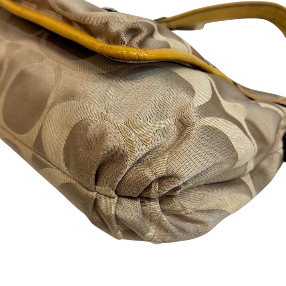 COACH 14562 2-way One-Hand Shoulder Bag (Crossbody Bag) Signature canvas Poppy Shoulder Bag yellow canvas Used