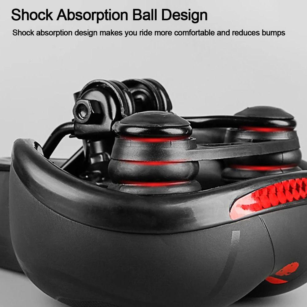Safety Warning Road Mountain Comfortable Seat Hollow Bike Saddle MTB Bicycle Shock Absorbing