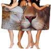 Home bath towels for the body towels bathroom quick drying microfiber beach towel Oil painting style man large sports towel
