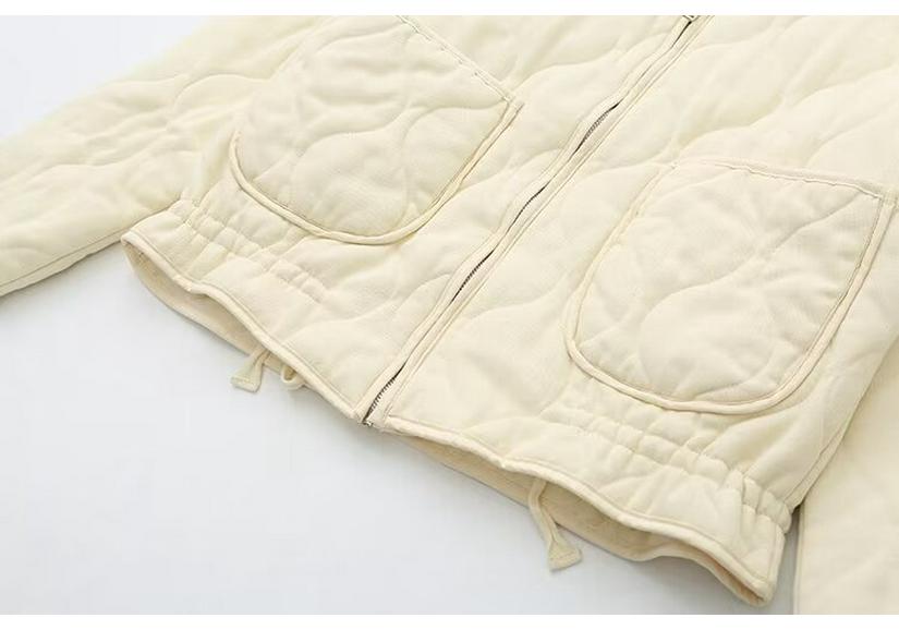 European & American Urban Casual Washed Cotton Padded Coat for Women, Autumn/Winter 2025 Collection