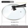 Universal Tempered Glass Pot Lid, Transparent, Heat Resistant, Fits 14-34cm Cookware