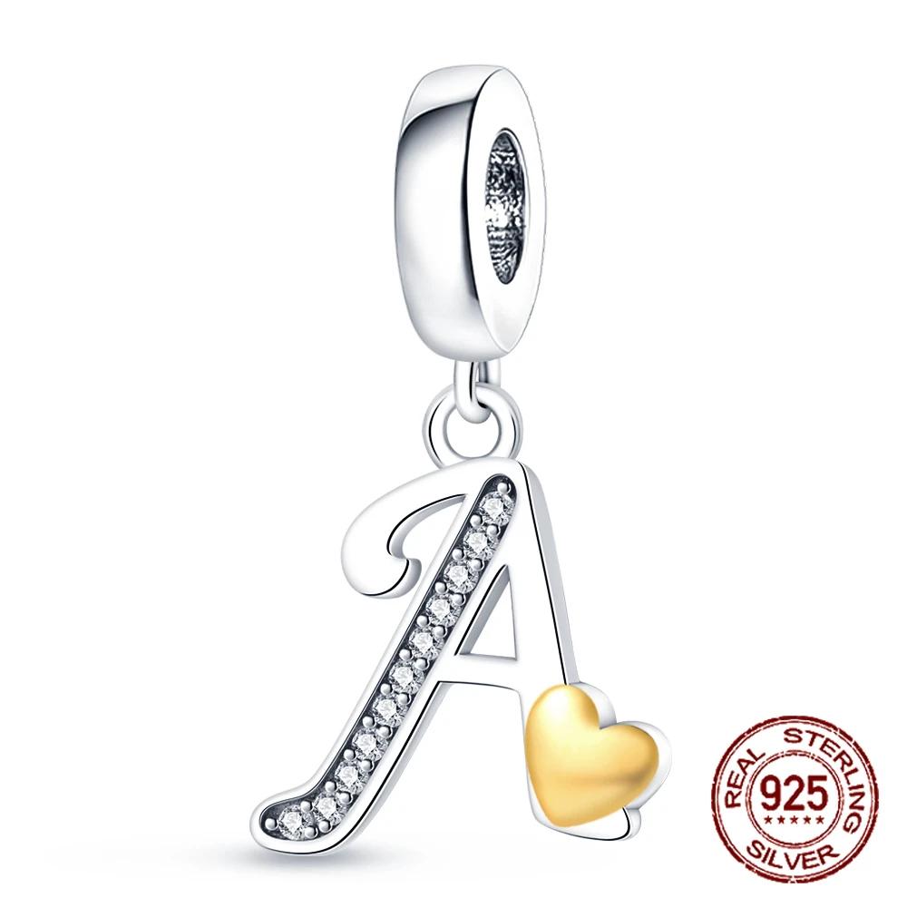 Lettera A-Z in Rame Ciondolo Alfabeto Perline Nome Adatte ai Braccialetti Originali Ciondoli per Donne Fai da Te Pendente Creazione Gioielli