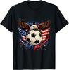 American Flag Soccer Ball 4th of July Patriotic Men Women T-Shirt