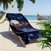 Magical wintry sleigh ride Print beach towel, quick drying, suitable for travel, outdoor sports, jogging, the beach and swimming, gift