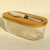 [Glass Butter Dish] Glass Butter Dish with Sealed Lid | Suitable for Countertop and Refrigerator Door Storage - Butter Tray with Lid for Fridge
