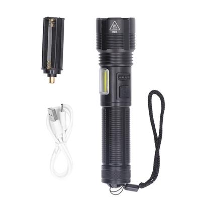 LED Taschenlampe USB Aufladung Hohes Licht IPX4 Wasserdicht Zoombar Handheld Taschenlampe für Notfälle