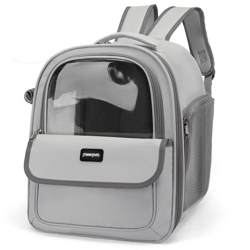 

Pet Carrier Backpack Going Out Large Cat Backpack Transparent Space Capsule Breathable Portable Bag Backpack Cat Dog Supplies One Size сірий