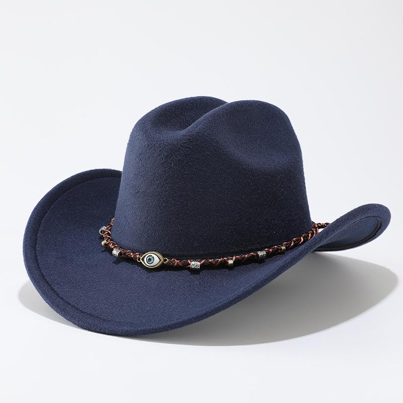 Men's and women's outdoor ethnic wind sun protection travel windproof sun hat big brim top hat knight hat western cowboy hat