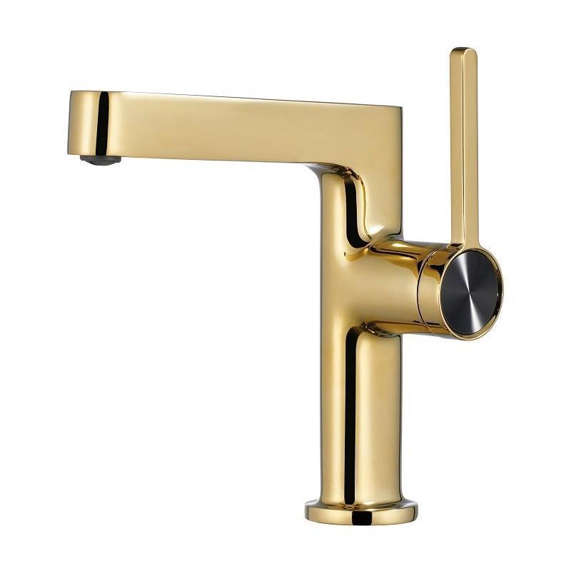 Brass Bathroom Basin Faucet Deck Installation Simple Single Handle Sink Hot And Cold Mixed Faucet Gray Bathroom Tap