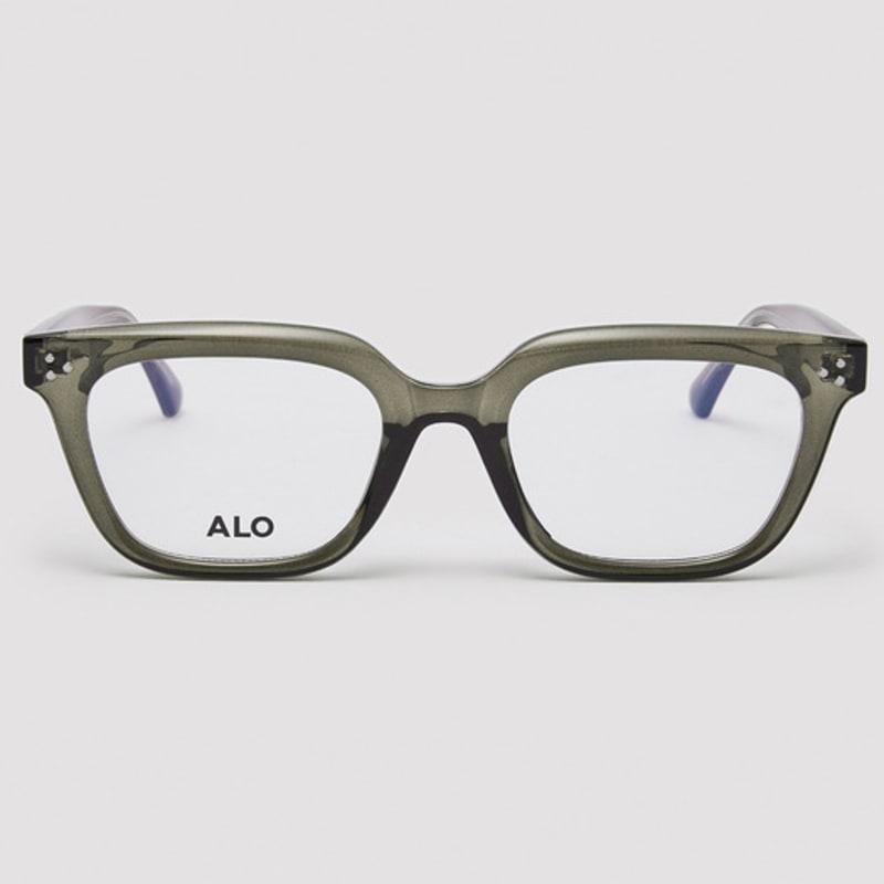 

aloeyewear [Essential] AL5504 1313G Jacklyn Square Khaki Glasses Frame with Blue Light Blocking Lenses Demo lens (basic inclusion)