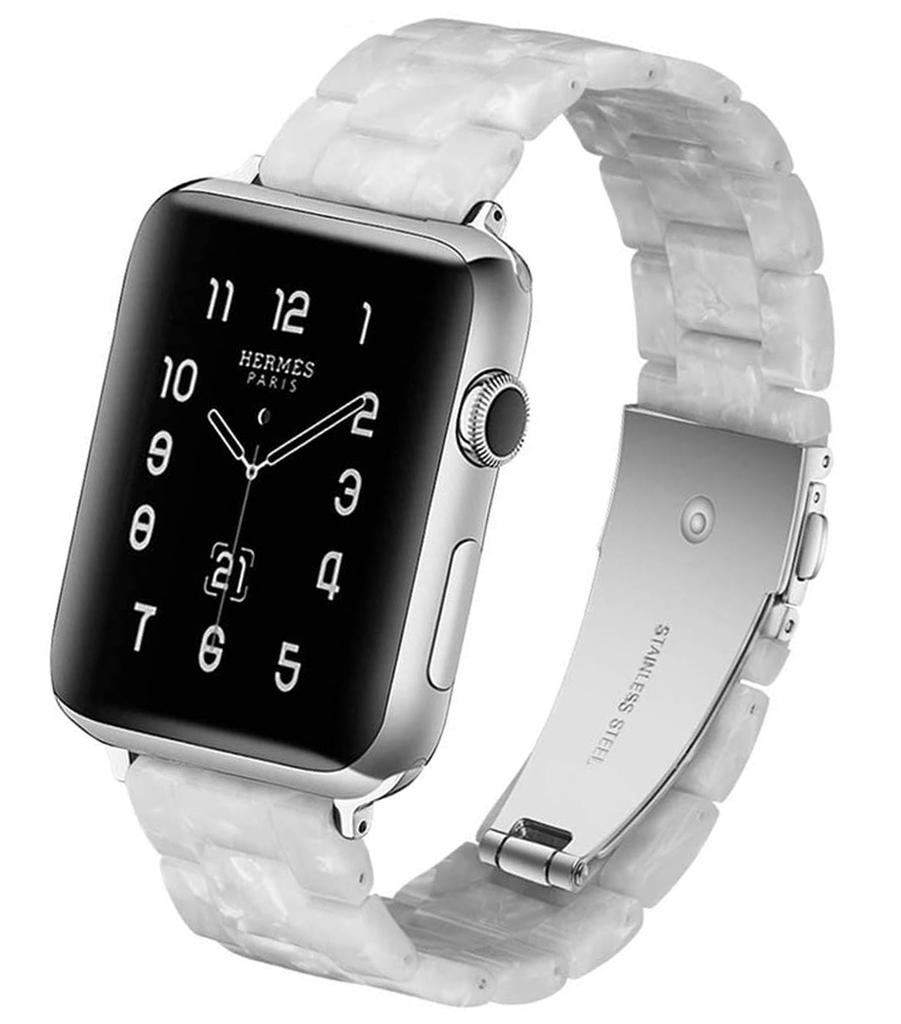 Resin Strap for Apple Watch Band 44mm 40mm 42mm 40mm Accessoreis Luxury Watchband Belt Bracelet iWatch Series 3 4 5 Se 6 Band