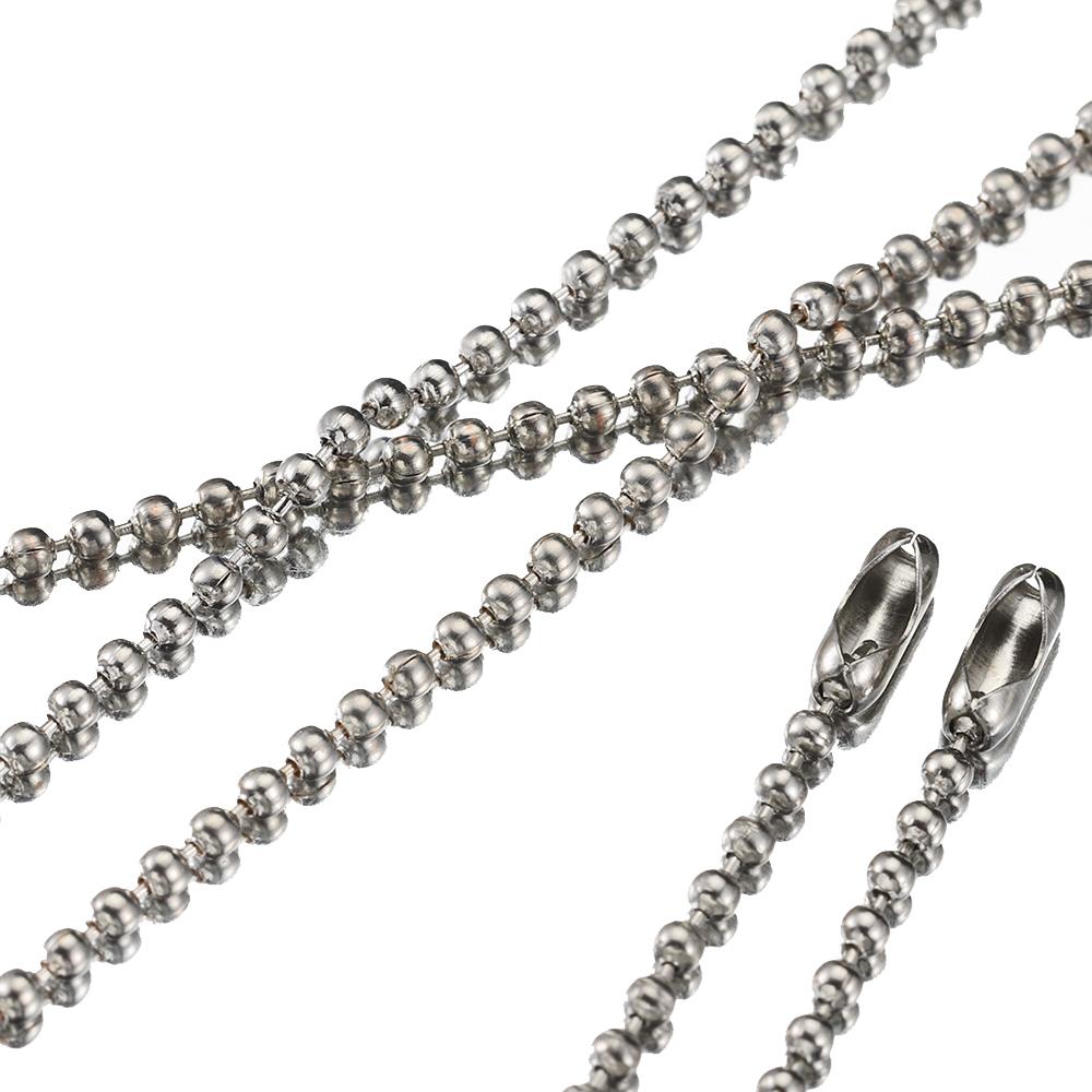 10pcs Stainless Steel Ball Beading Chains 8-20cm Connector for Key Chain/Dolls/Label DIY Bracelet Jewelry Making Accessorise
