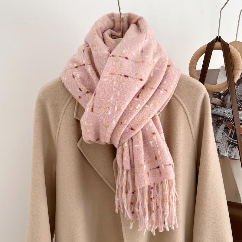 New Women'S Scarf Winter Birthday Gift Imitation Cashmere Neck Thickened Warm And Cold Proof Fashion