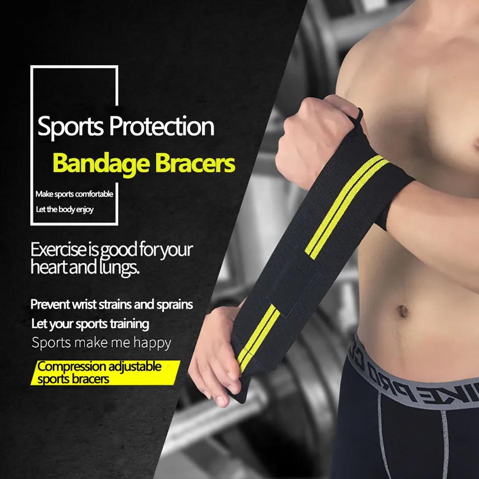 1Pc Elastic Breathable Wrist Wrap Bandage Thumb Brace Strap for Gym Fitness Powerlifting Wrist Support