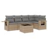 VidaXL Salon de Jardin avec Coussins 6 pcs, Canapés de Terrasse, Ensemble de Meubles de Patio, Mobilier d'Extérieur, Beige 3220138