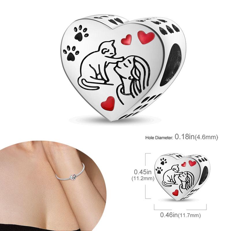 

Copper Charms For Bracelets And Necklaces Beads Heart Sweet Family Girl Boy Beads Jewelry For Women Girls