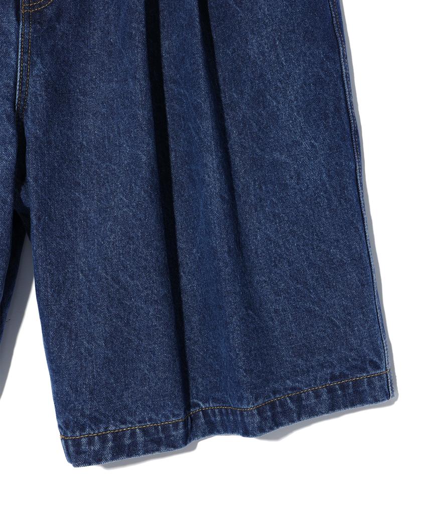 SOUNDSLIFE Two Tuck Denim Shorts Medium Indigo