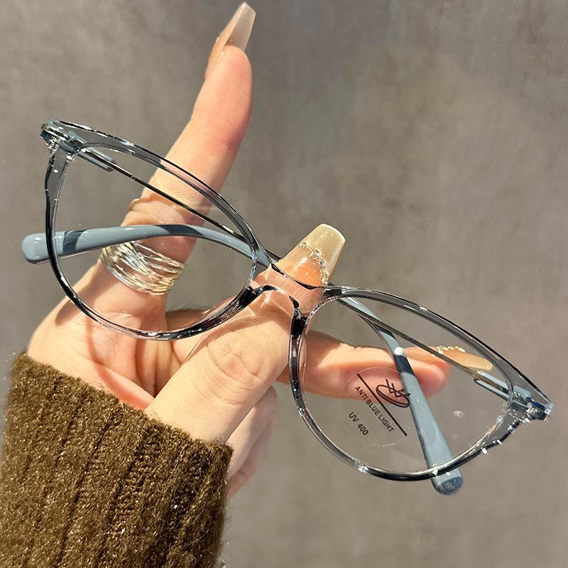 New Tr90 Anti-blue Light Glasses For Women Retro Small Round Frame Cat Eye Glasses Frame