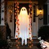 Fantasma Decorativo da Appendere sul Portico Anteriore Oscillante Decorazione di Halloween Giardino Cortile Esterno, Tessuto Ponderato che Vola all'Interno Forniture per Feste Natalizie