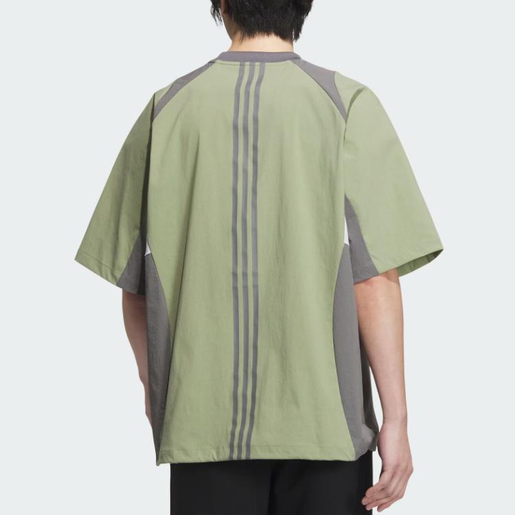 Adidas Fustl Woven Sports Casual Fashion Versatile Short Sleeve T-Shirt Men Tops Tent-Green JI6632
