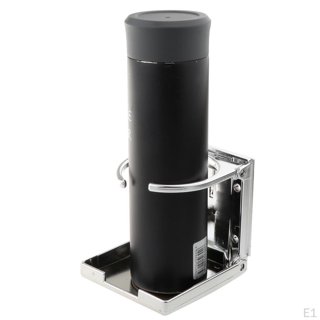 Adjustable Foldable Water Bottle Can Beverage Mugs Holder Silver