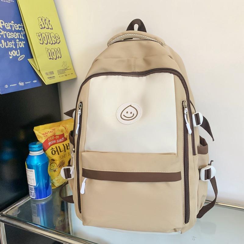 Korean Version of Junior High School Students' Large-capacity Backpack Simple Middle School Students' Burden Reducing Leisure Backpack