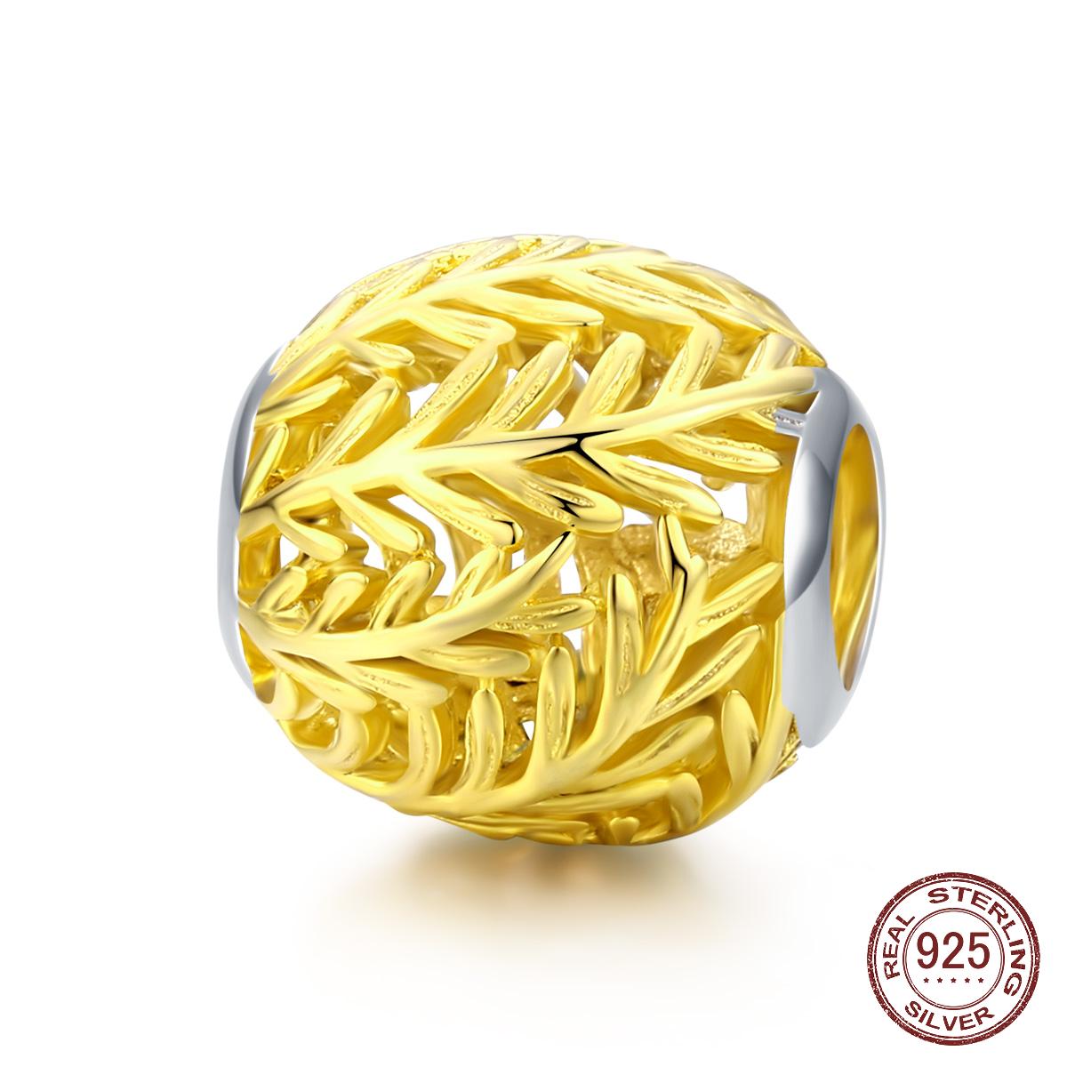 

925 Стерлинг Серебряный Свежий филиал ехвах Круглый бисер Шарм Оригинальный Fit Браслет Оригинальный дизайн изобразительных ювелирных изделий