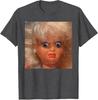 Maglietta Meme Faccia di Bambola Divertente Disgustosa Moda Donna Abbigliamento Estetico Artistico Regalo Originale Cotone Street Manica Corta Camicette