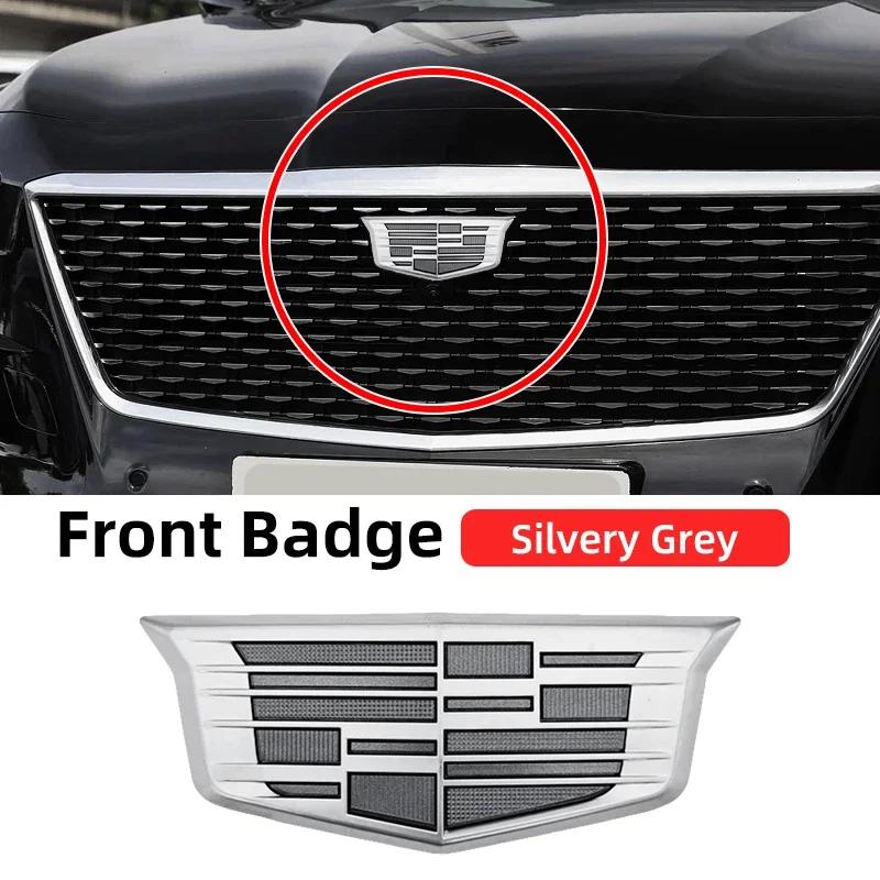 ABS For Cadillac Logo CT4 CT5 CT6 XT4 XT5 XT6 ATS XTS Car Front Grille Emblem Cover Rear Trunk Badge Auto Exterior Accessories