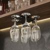 Wall Mounted Rotating Wine Glasses Rack No Punching Inverted Goblets Rack  Cabinet Storage