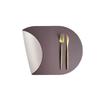 1/2/6PCS Placemat Nordic Elliptical Double-sided Tableware Pad Placemat PU Leather Table Mat Heat Insulation Disc Placemat Pink
