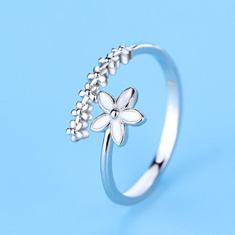 Neuer 925er Sterlingsilberring Verstellbar Schlichtheit Mode Exquisit Herren Damen Schmuck Zubehör Hochzeitssteine Party Geschenke