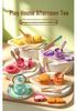 Wooden Tea Set Playhouse: Afternoon Tea Kitchen Toys for Kids Birthday Gift
