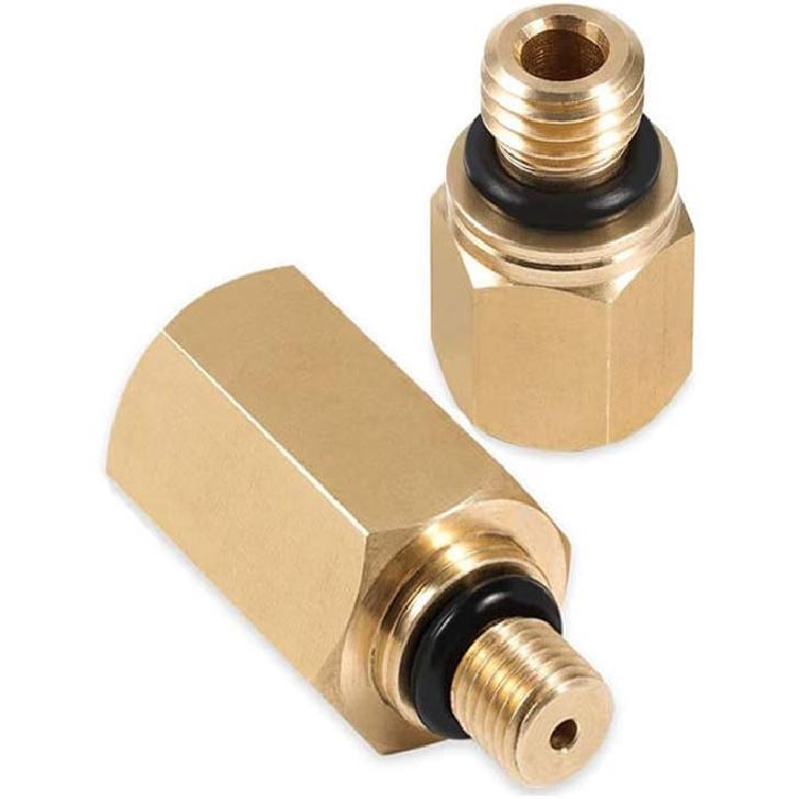 QISF 6.0 High Pressure Oil Pump IPR Valve Air Test Fitting Tool + Oil Rail Adapters Leak Test Kit For 6.0L Powerstroke Diesel Engine (3Pcs/Set)