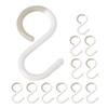 12Pcs S Hooks for Hanging Clothes Rustproof Plastic S-Shaped Hook Home Storage Organizer Bathroom Kitchen Wardrobe Use