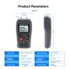 Digital Wood Moisture Meter for Timber Floor Cardboard Black